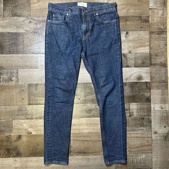 Everlane Men’s Size 31x32 Jeans Skinny Dark Blue Denim Stretch Cotton Casual - Picture 1 of 11